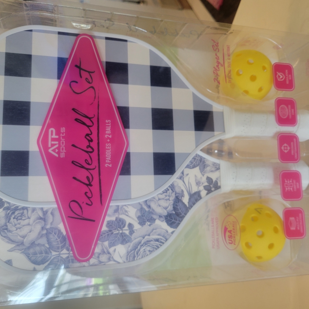Blue and White Pickleball Set